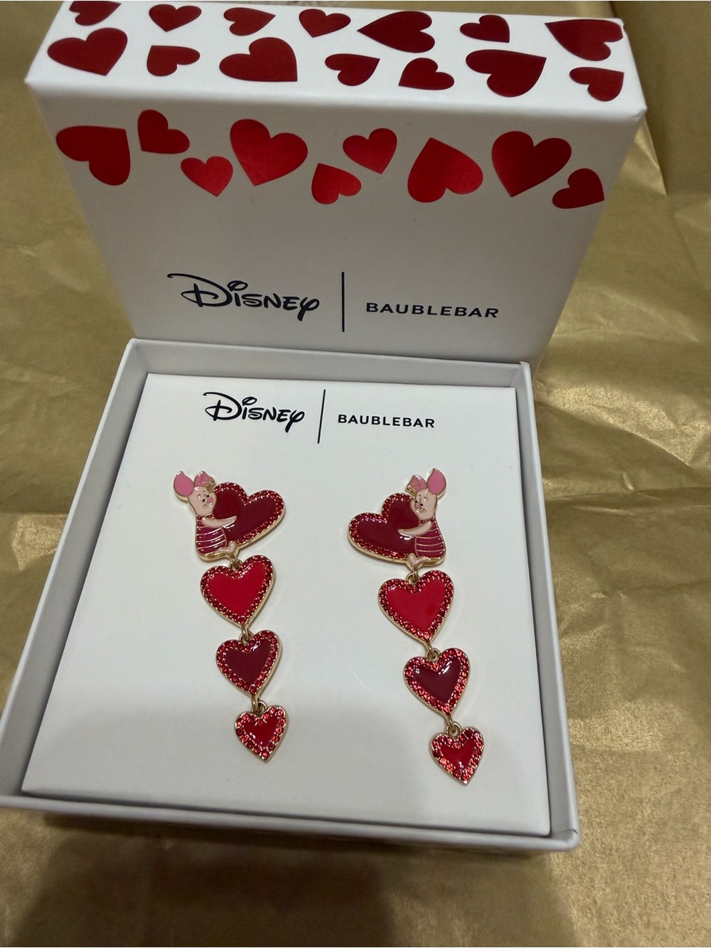 Disney x Baublebar Piglet Heart Drop Earrings